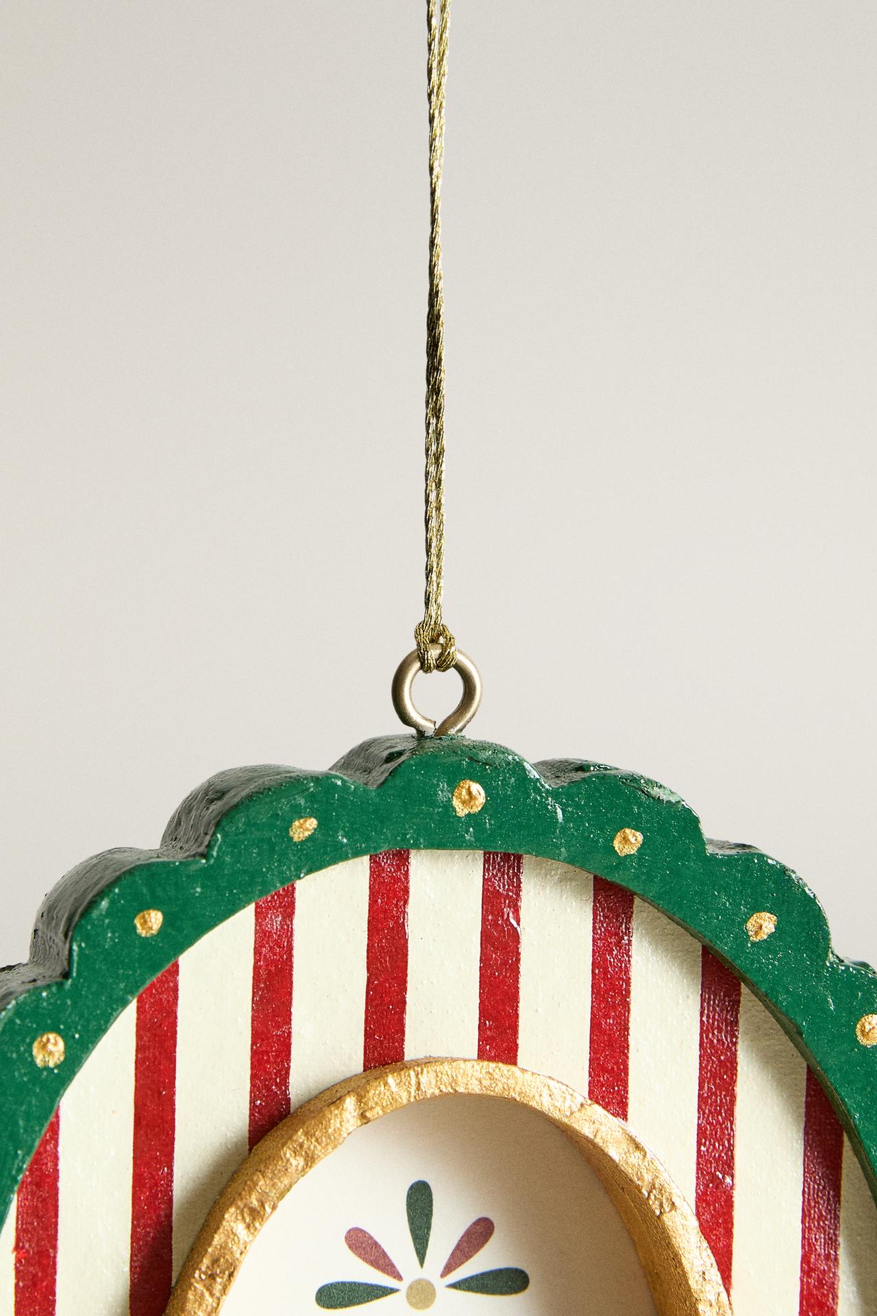 CHRISTMAS TREE PHOTO FRAME ORNAMENT — Multicoloured