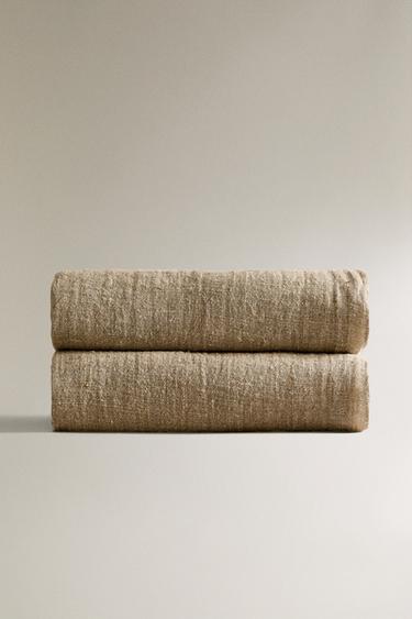 PLAID LIN - Beige clair de Zara - Image 1
