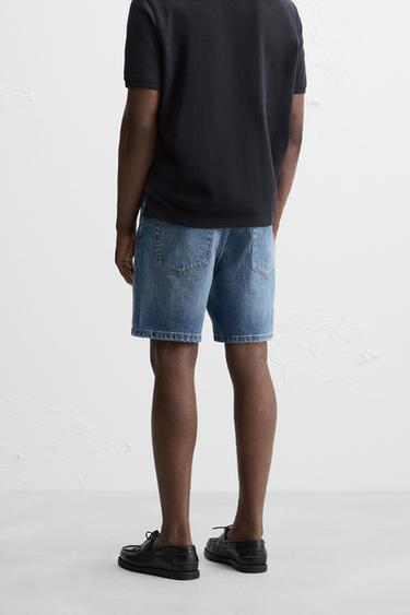 SHORT EN DENIM COUPE CLASSIQUE - Bleu moyen de Zara - Image 2