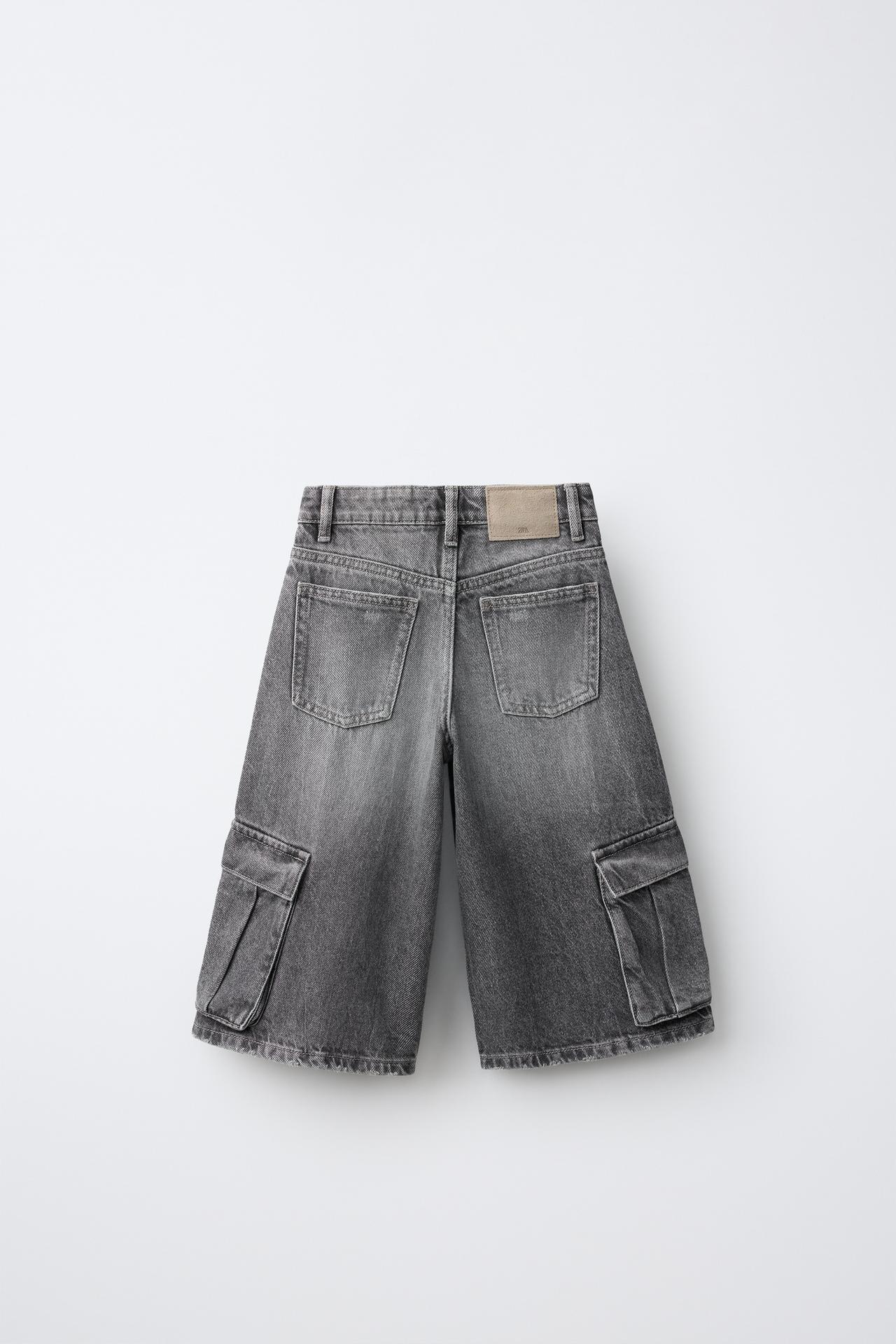 BAGGY CARGO BERMUDA SHORTS — Anthracite grey
