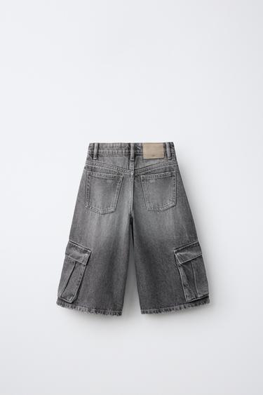 BAGGY CARGO BERMUDA SHORTS — Anthracite grey 2