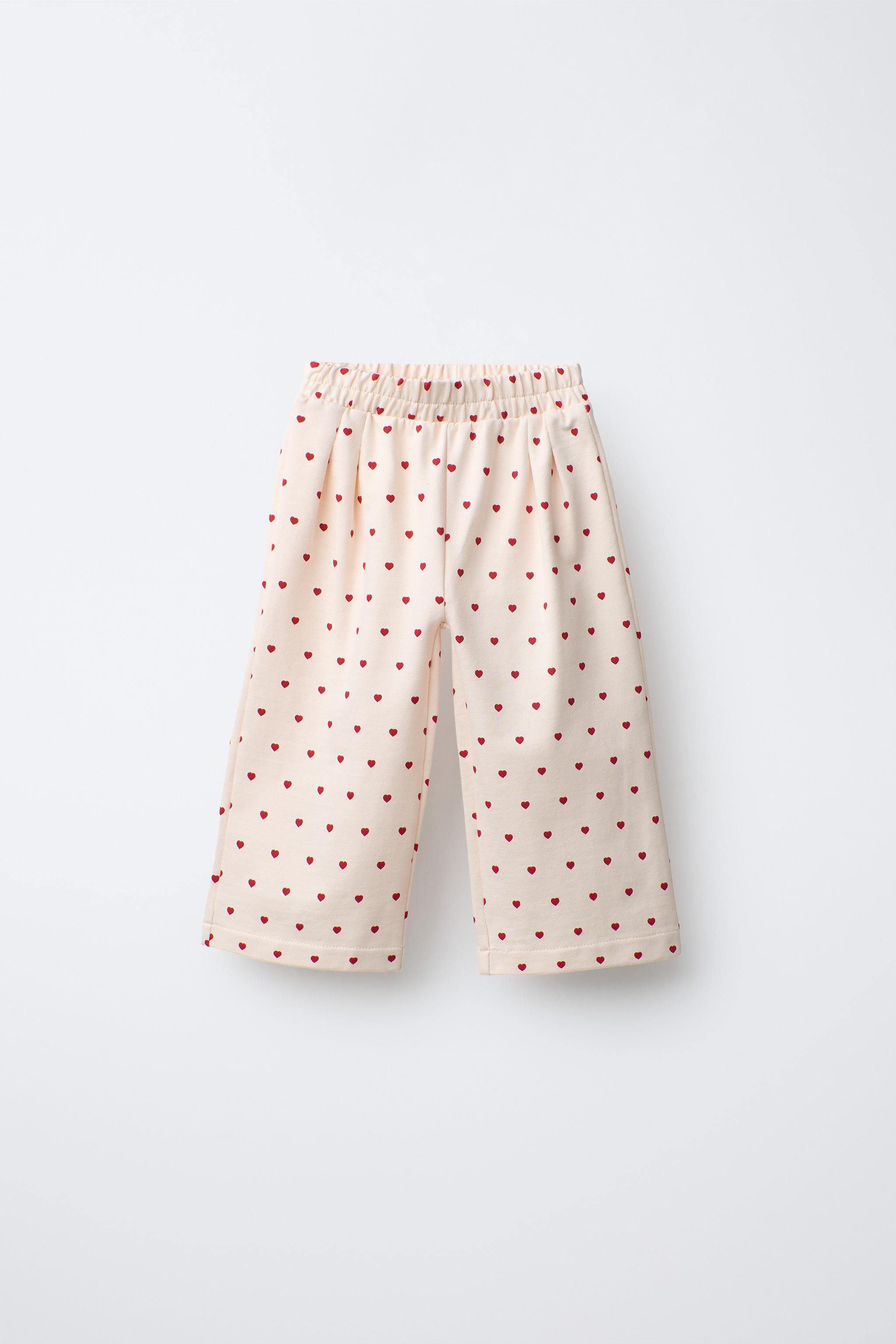 PLEATED HEART PANTS