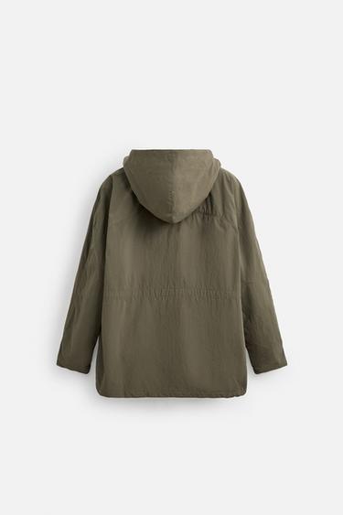 TECHNICAL PARKA WITH POUCH POCKET - Earth by Zara - Image 9