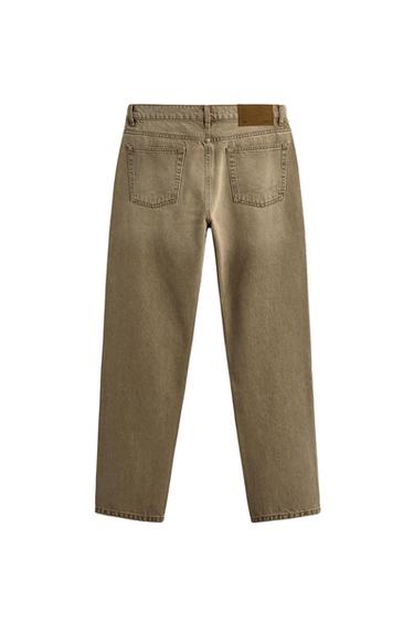 Zara RELAXED FIT JEANS - taupe brown