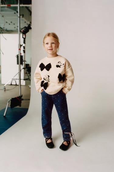 Zara MINNIE MOUSE © DISNEY BOW SWEATSHIRT - Vanilla