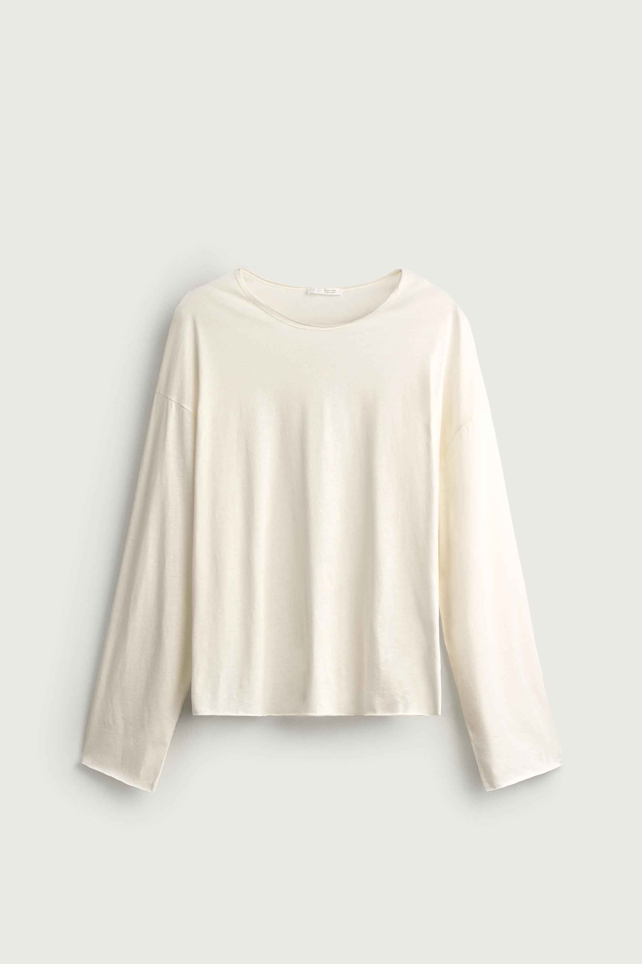 FLOWY RELAXED FIT T-SHIRT — White