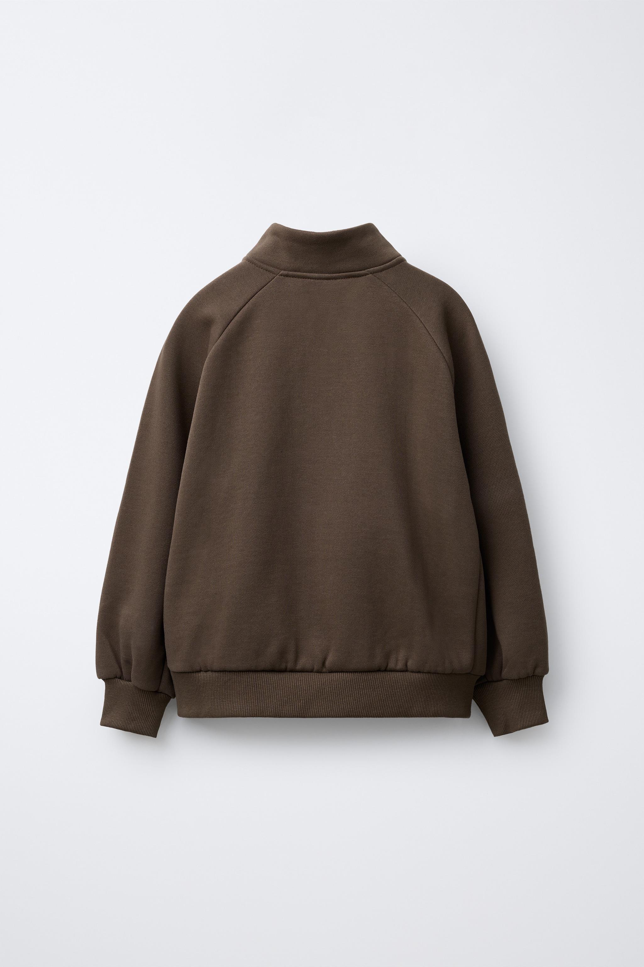 TEXT JOGGING SWEATSHIRT - Brown | ZARA United States