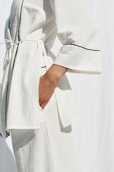 CROSSOVER JACKET WITH TRIMS - White by Zara - Image 4