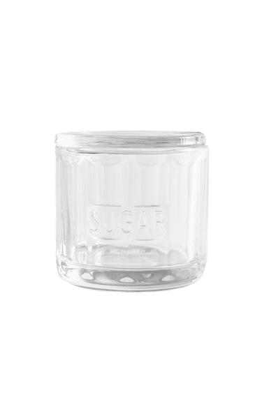 GLASS SUGAR BOWL WITH LID - Transparent by Zara