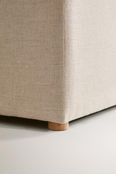 BANQUETTE RANGEMENT BOIS ET LIN - Beige clair de Zara - Image 5