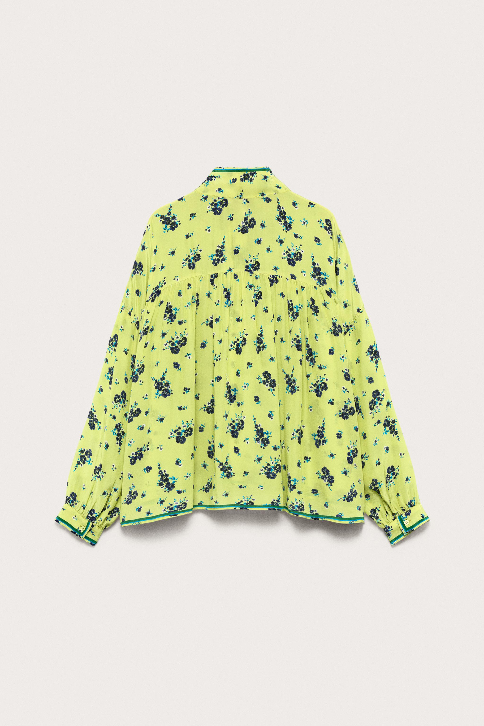 Zara LIMITED EDITION FİYONKLU DESENLİ GÖMLEK görsel 7
