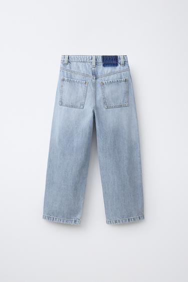 JEAN AMPLE À PIÈCES - Bleu de Zara - Image 1