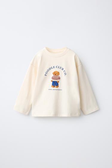 DOG PRINT T-SHIRT - White by Zara