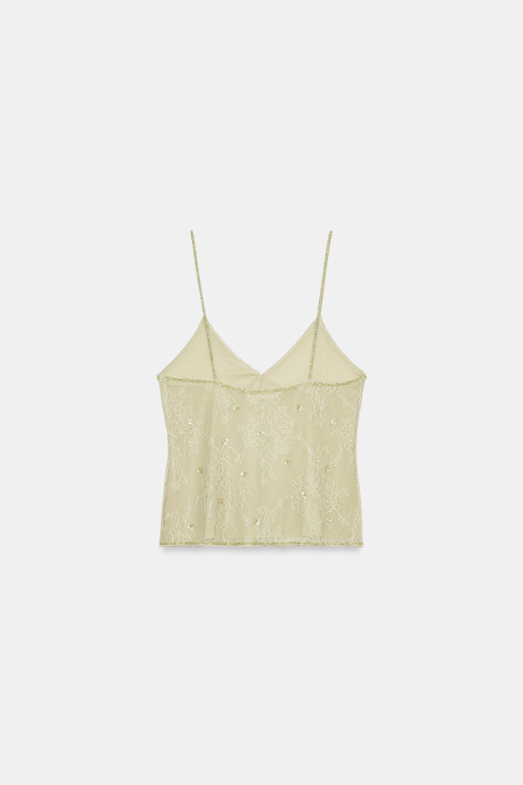 BEADED THIN STRAP TOP