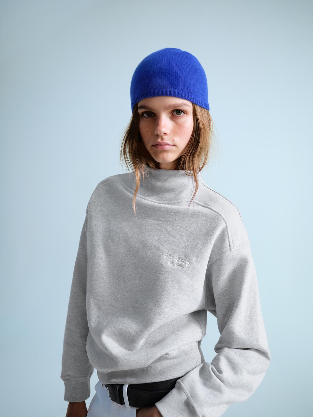 0FR. PARIS X ZARA EMBROIDERED COTTON BLEND SWEATSHIRT