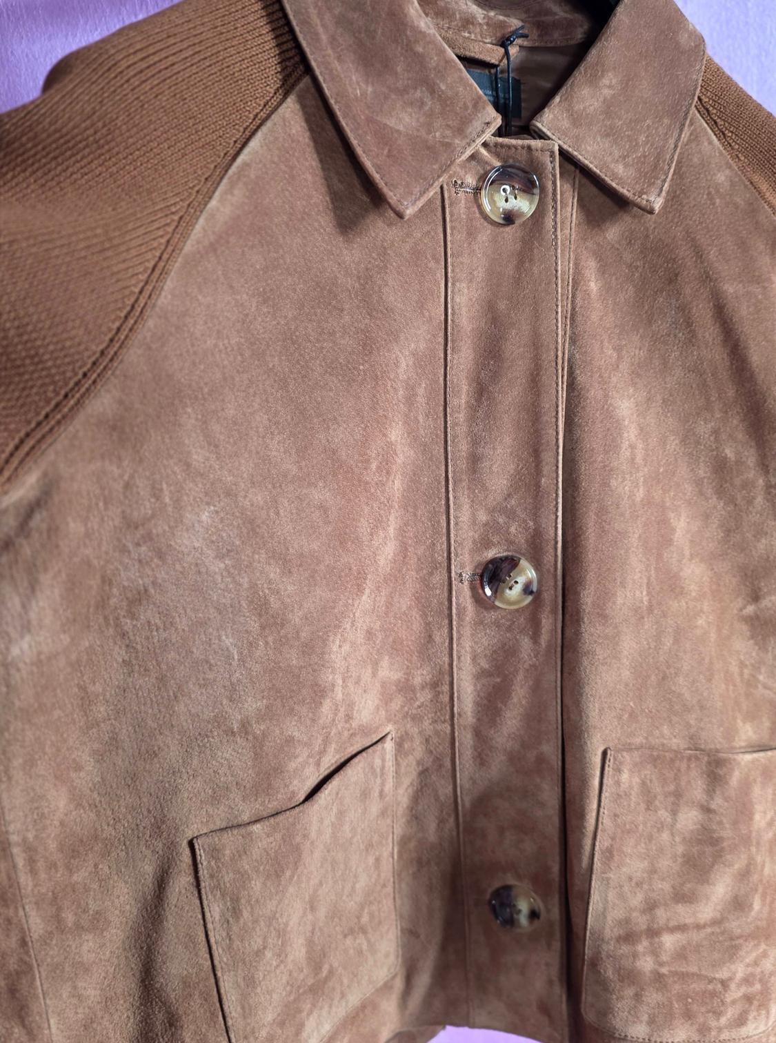 COMBINED 100% LEATHER KNIT JACKET - Image 2