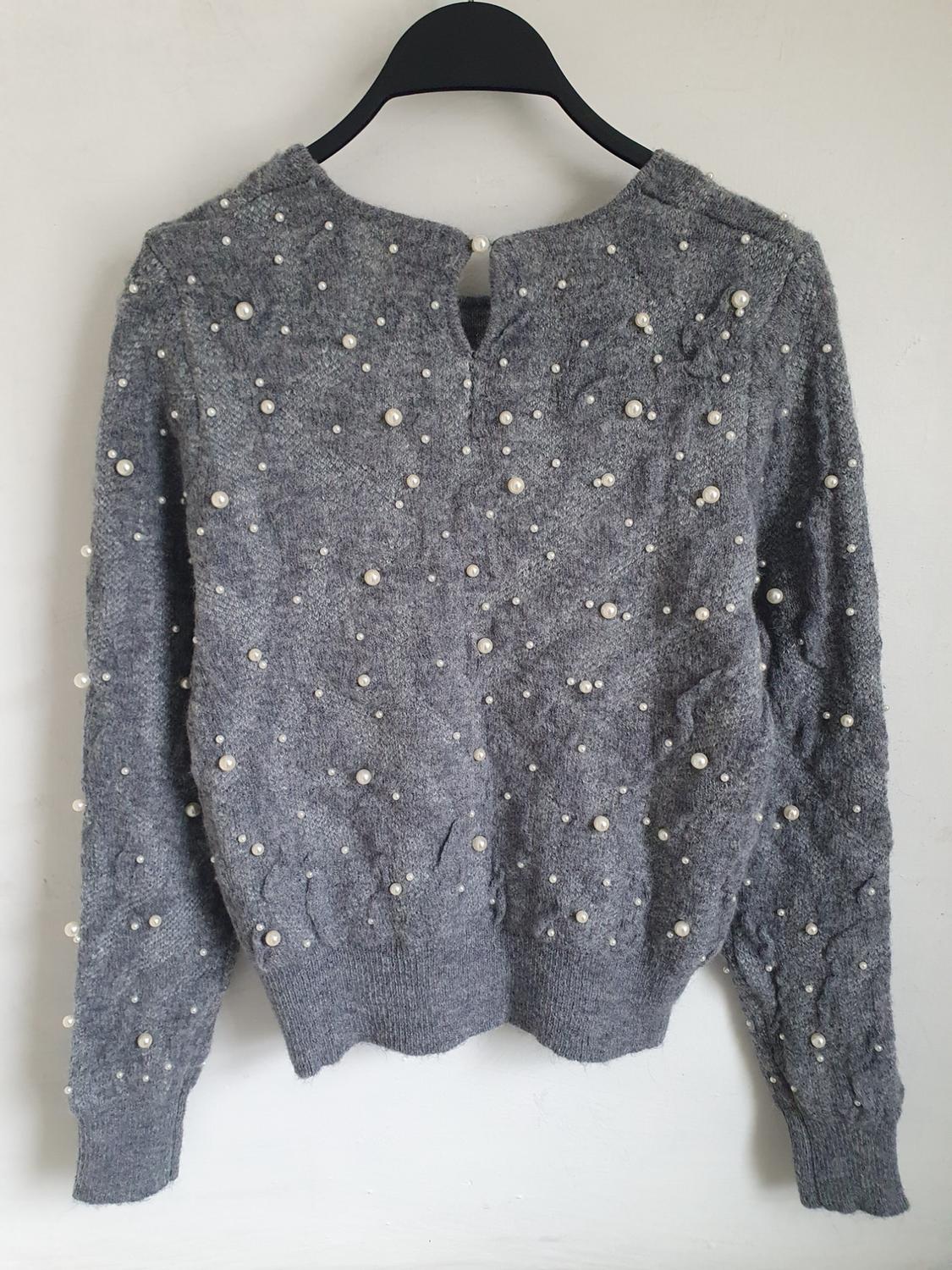 TEXTURED PEARL BEAD KNIT SWEATER - Image 7