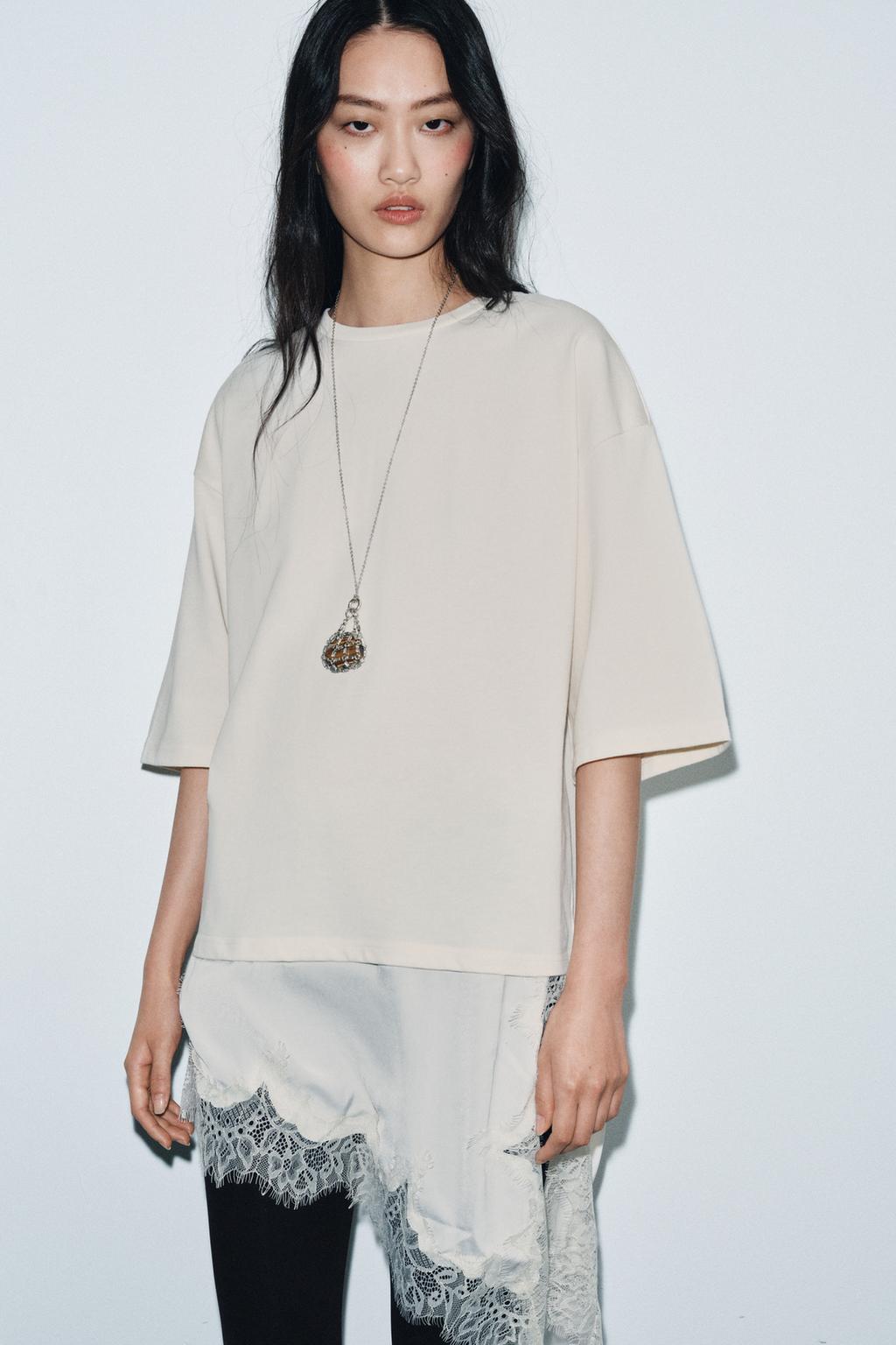 COMBINATION LACE T-SHIRT