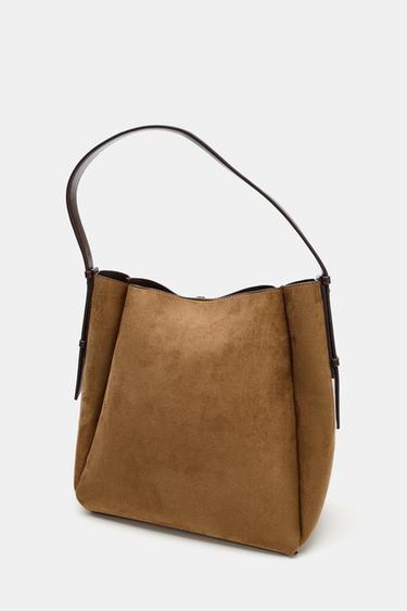 MAXI BUCKET BAG WITH METAL RING - Dark tan by Zara - Image 2