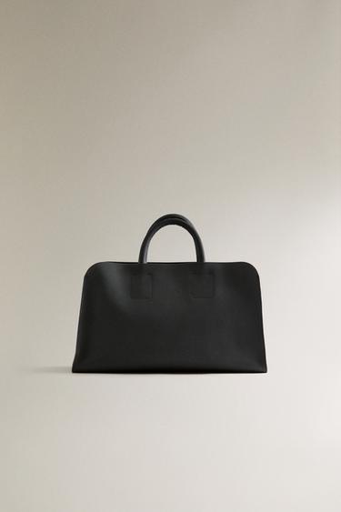 LEATHER MINI TOTE BAG - Black by Zara - Image 0