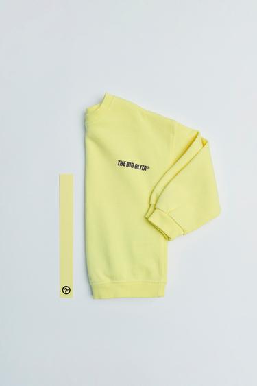 SUDADERA TEXTO ESTAMPADO - Amarillo de Zara