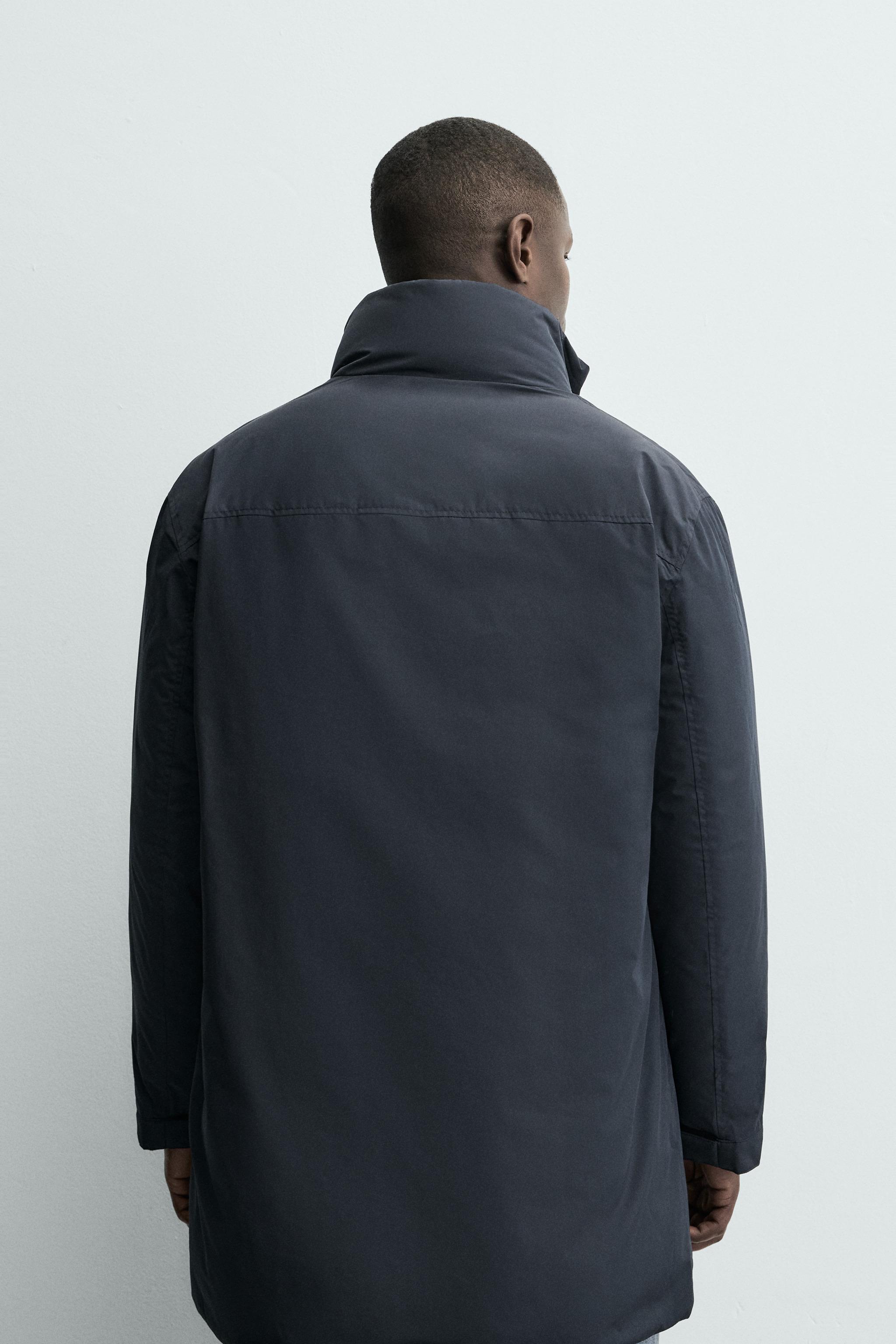 WATER REPELLENT PADDED PARKA - Navy blue | ZARA United States