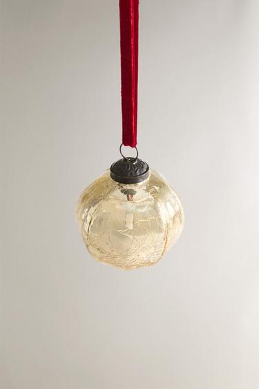 MIRRORED CHRISTMAS TREE BAUBLE - Golden by Zara - Image 1