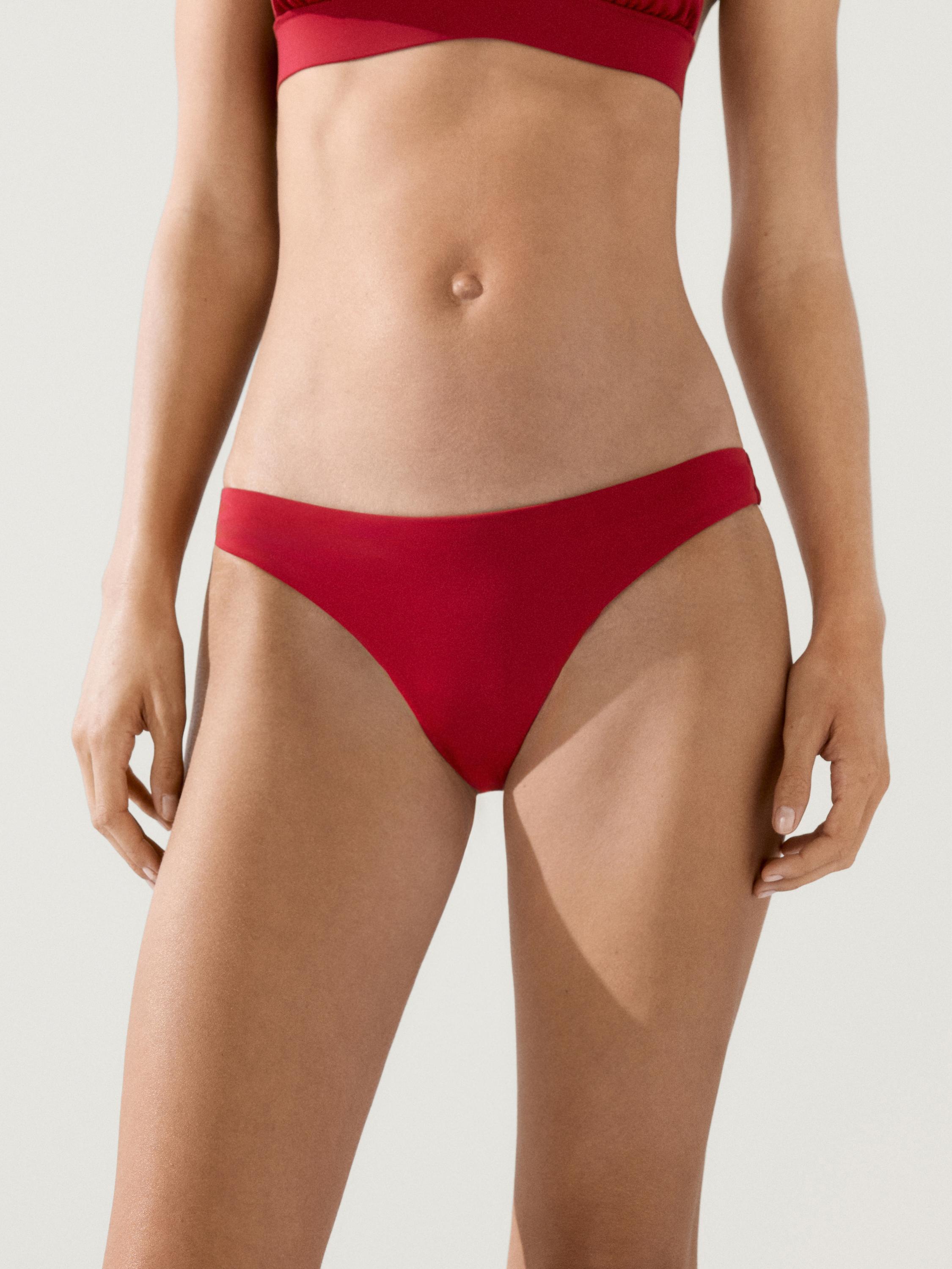 Plain bikini bottoms — Red