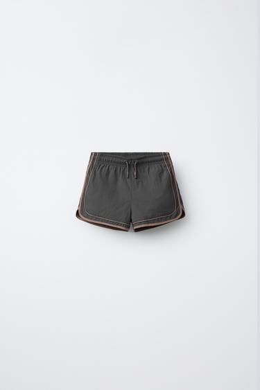 2-6 ANS/ SHORT DE BAIN À BANDES CONTRASTE - Gris anthracite de Zara - Image 0