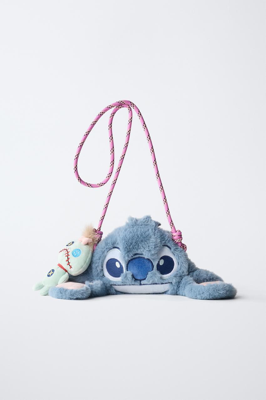 Sac Bandoulière Stitch En Peluche Bleu - Fermeture Aimantée - Pour Enfant/ado - Neuf Avec étiquettes