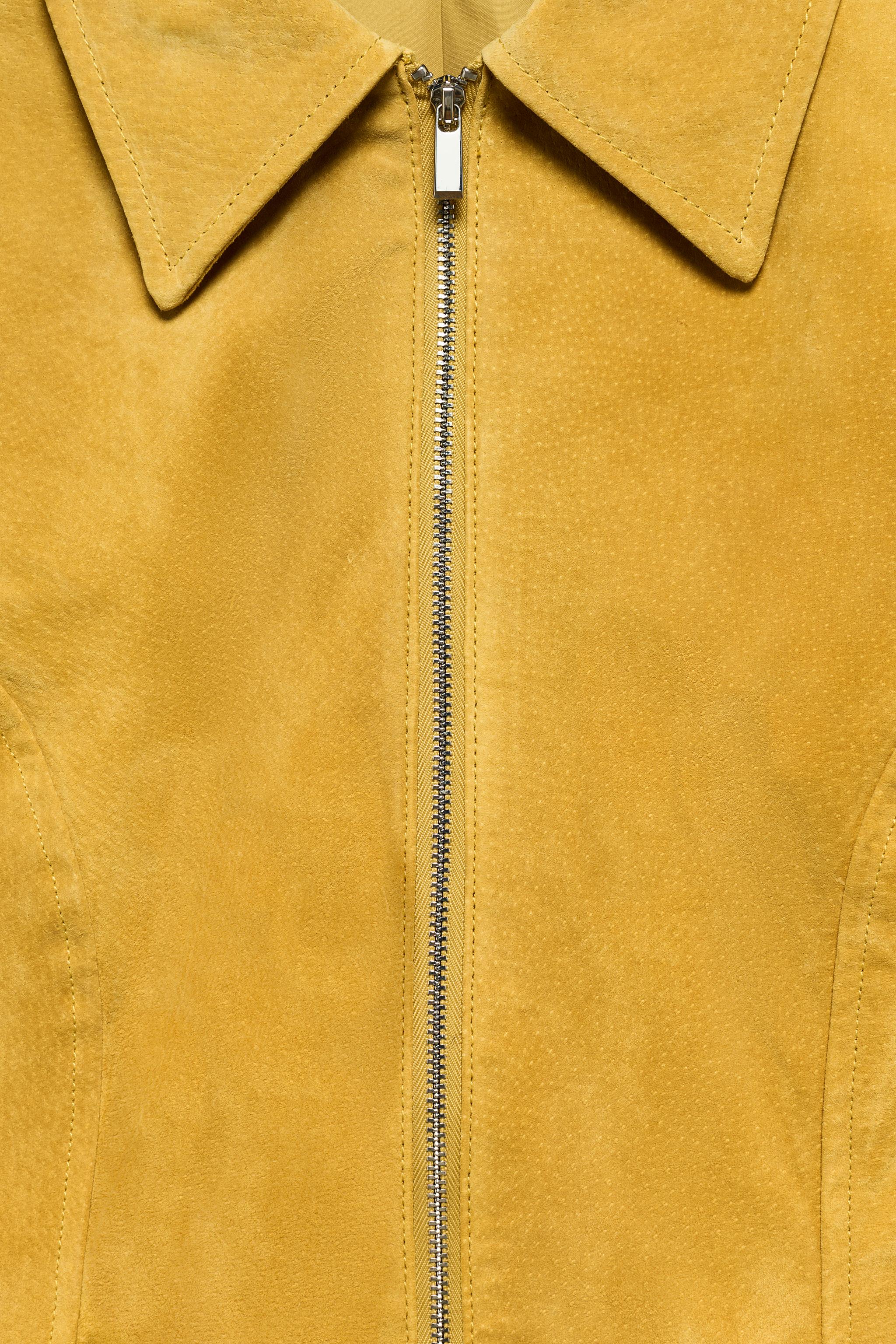 ROBE COURTE 100 % CUIR À FERMETURE ÉCLAIR
