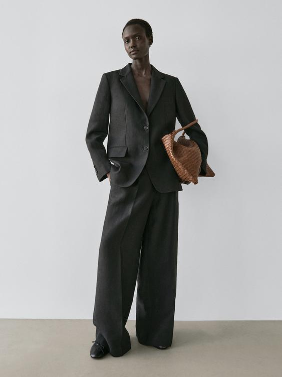 100% linen blazer with pockets from Zara - $320