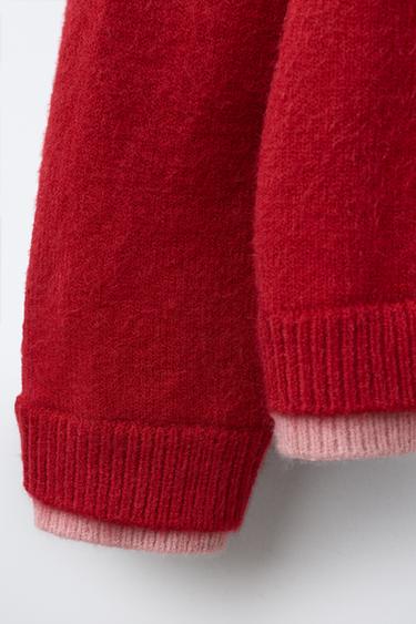 GILET EN MAILLE DOUBLE BAS BENSIMON ® X ZARA - Rouges de Zara - Image 3