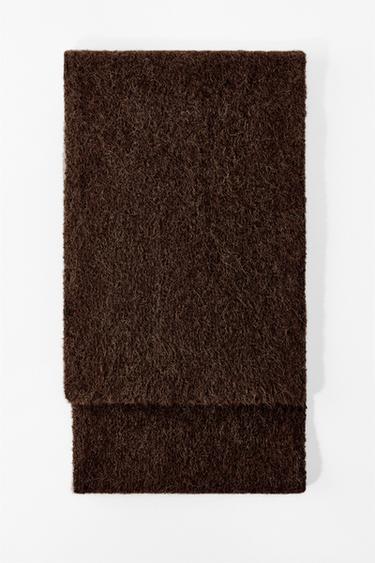 ÉCHARPE UNIE EN MAILLE - Marron de Zara