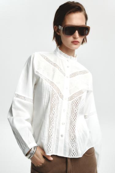 CAMISA ENTREDOS ZW COLLECTION - Crudo de Zara