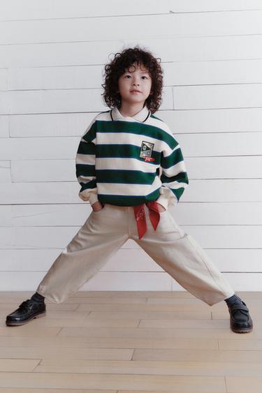 BALLOON WAFFLE-KNIT TROUSERS - Ecru by Zara