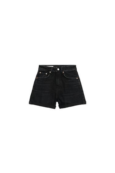 HIGH-WAIST MOM FIT TRF BERMUDA SHORTS