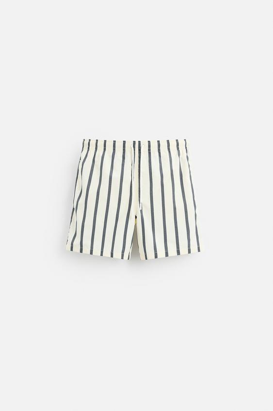 MAILLOT DE BAIN CLASSIQUE À RAYURES Bleu marine ZARA France