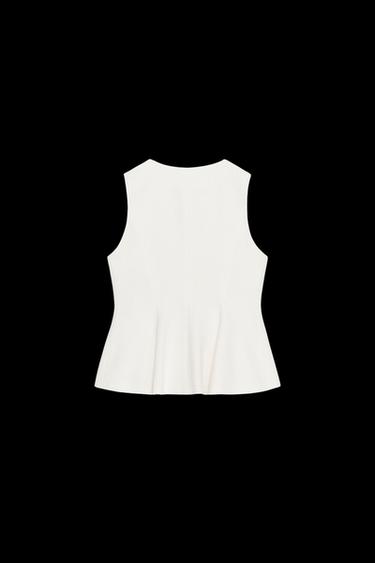 PEPLUM-WESTE - Cremefarben von Zara