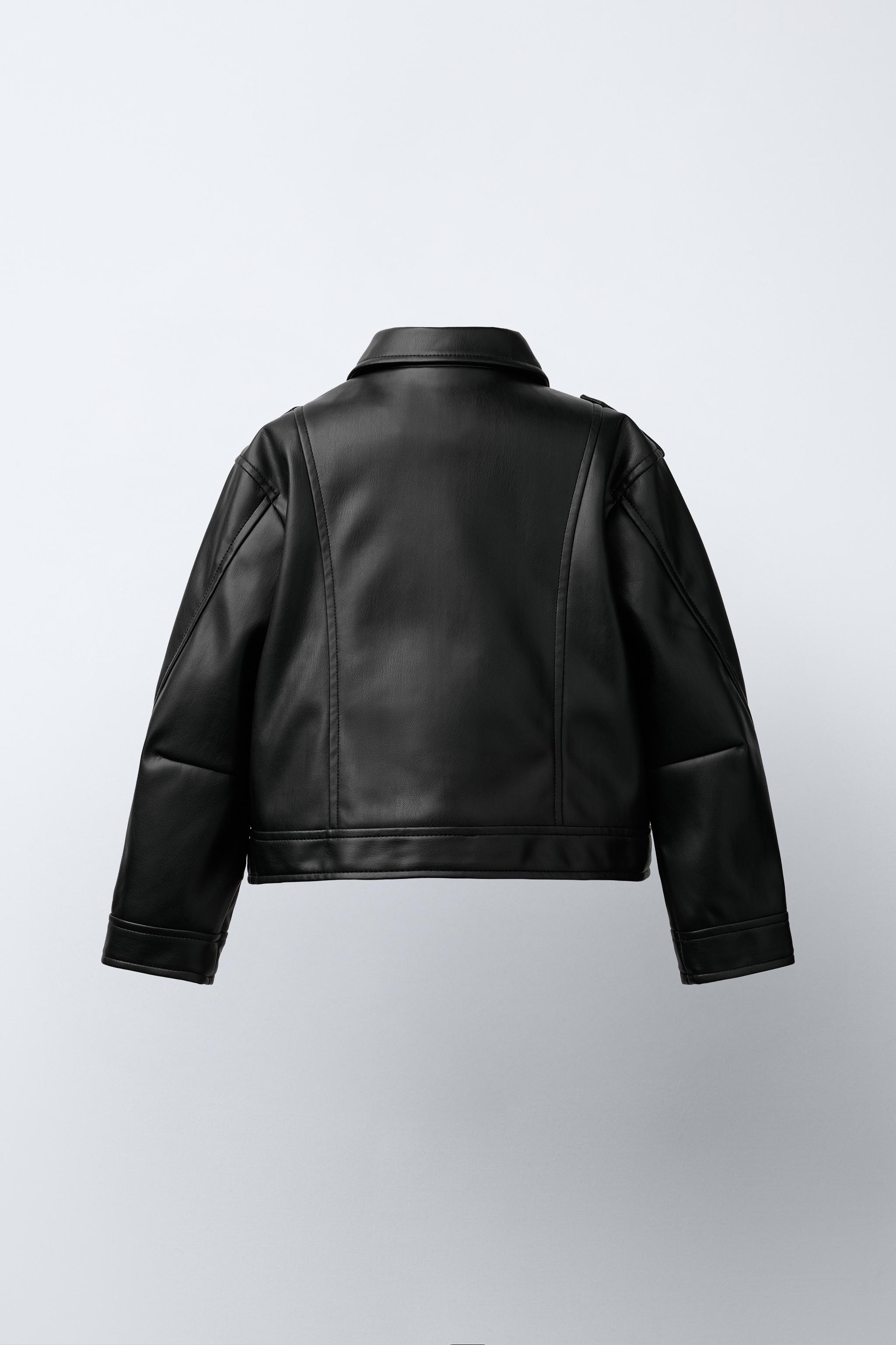 フェイクレザーバイカージャケット - ブラック | ZARA Japan / 日本