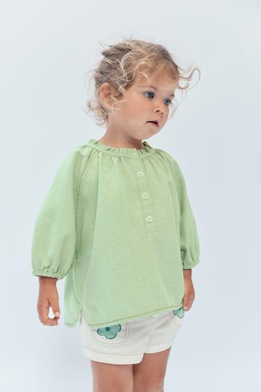 2-14 ANOS/ BLUSA XADREZ VICHY LIMITED EDITION - Verde-claro da Zara