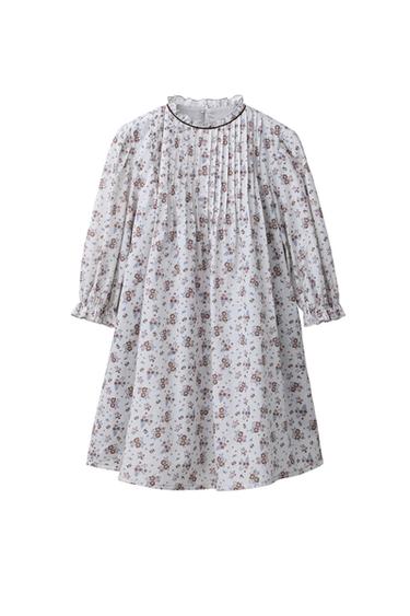 VESTIDO JARETAS FLORES - Gris / Natural de Zara