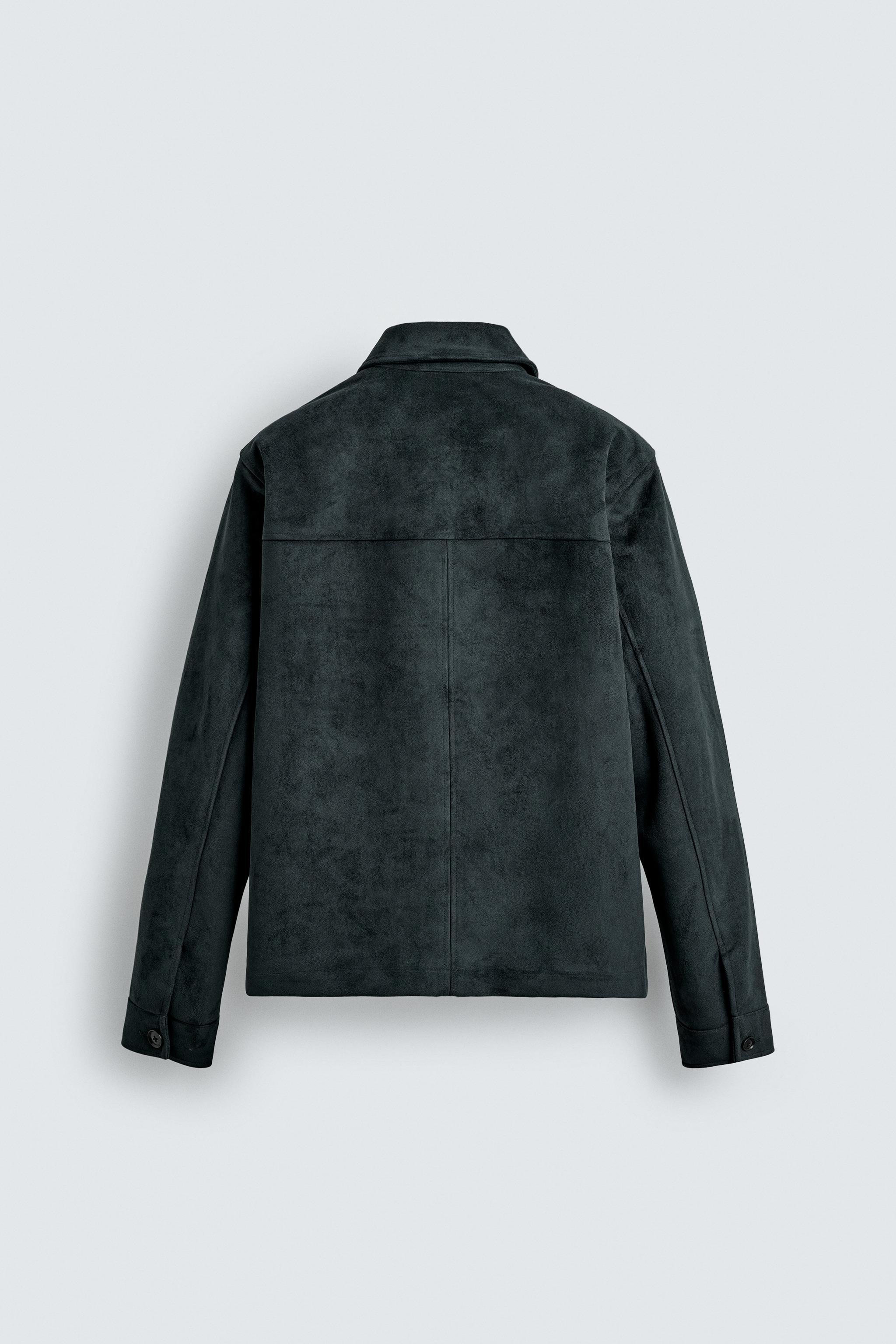 フェイクスエードシャツジャケット - オフホワイト | ZARA Japan / 日本