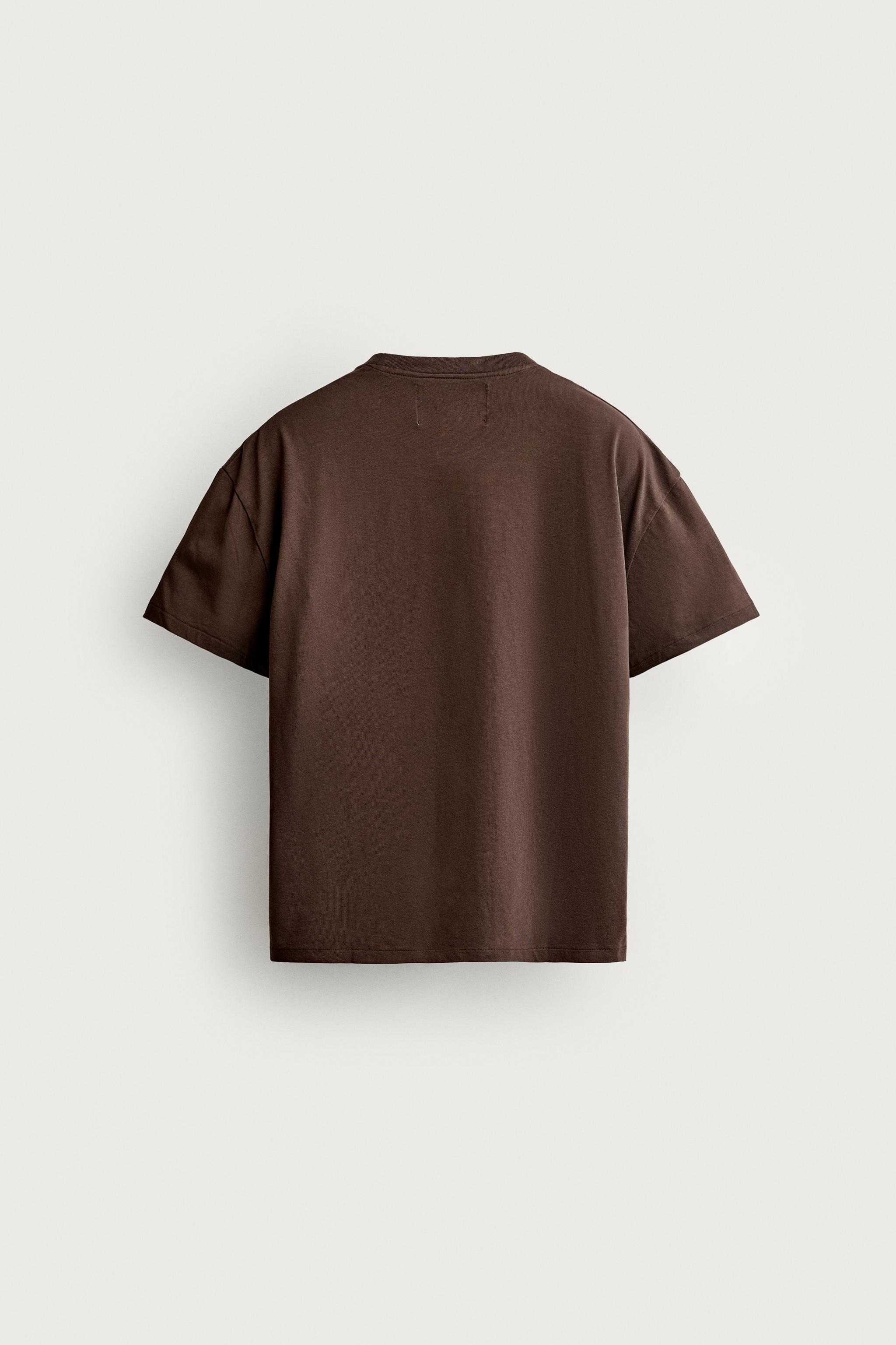 Zara YAZILI CROP FIT T-SHIRT görsel 6