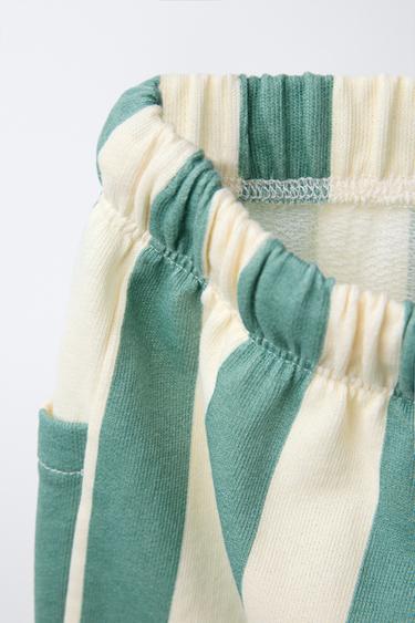 STRIPED TROUSERS - Blue green by Zara - Image 2