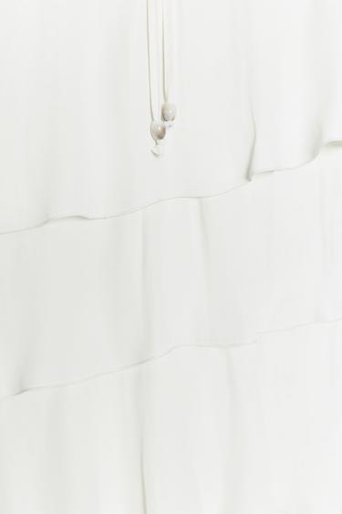 KURZES KLEID MIT VOLANTS - Cremefarben von Zara