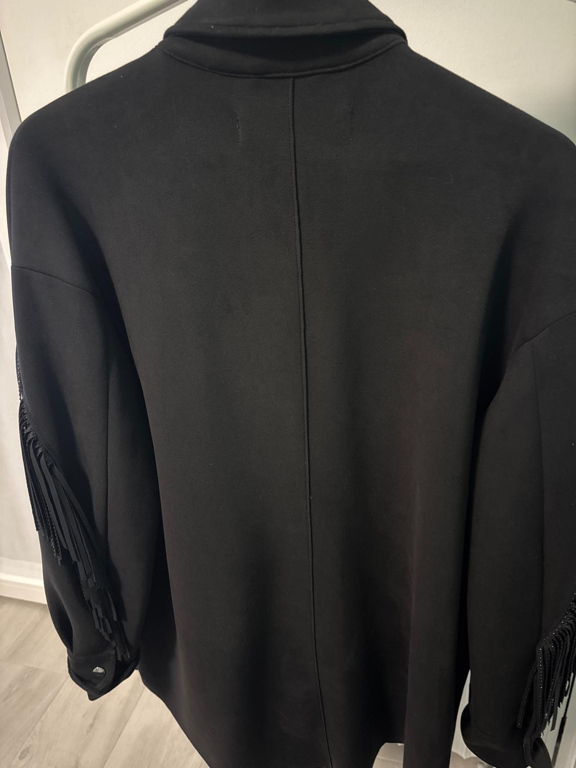 FAUX SUEDE OVERSHIRT WITH FRINGING - Image 3