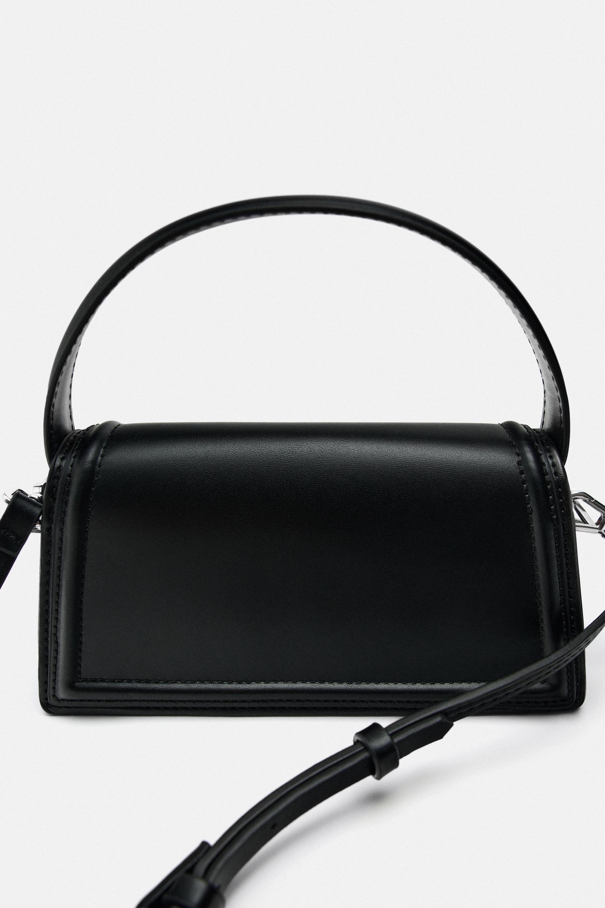 Zara black 2024 city bag