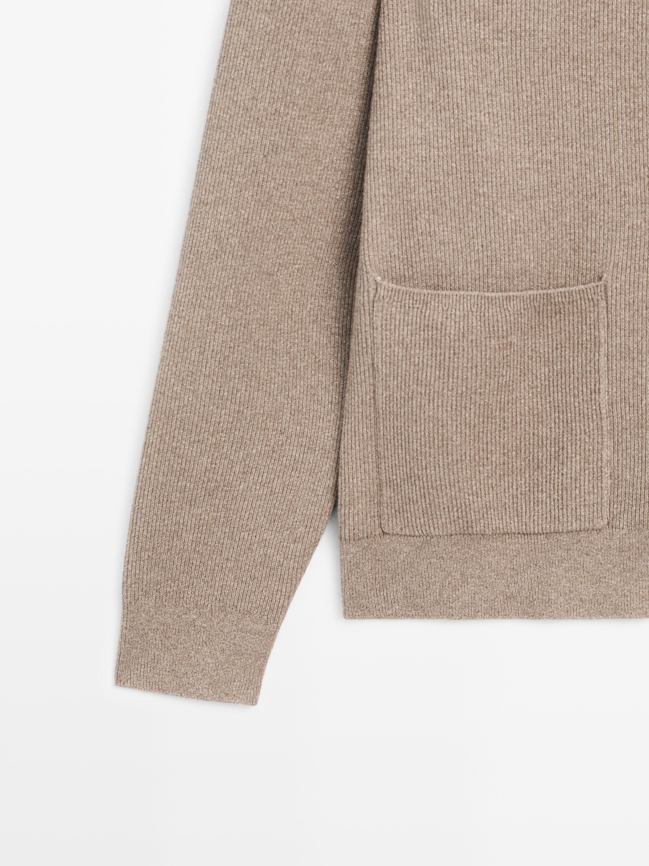 Cotton knit cardigan