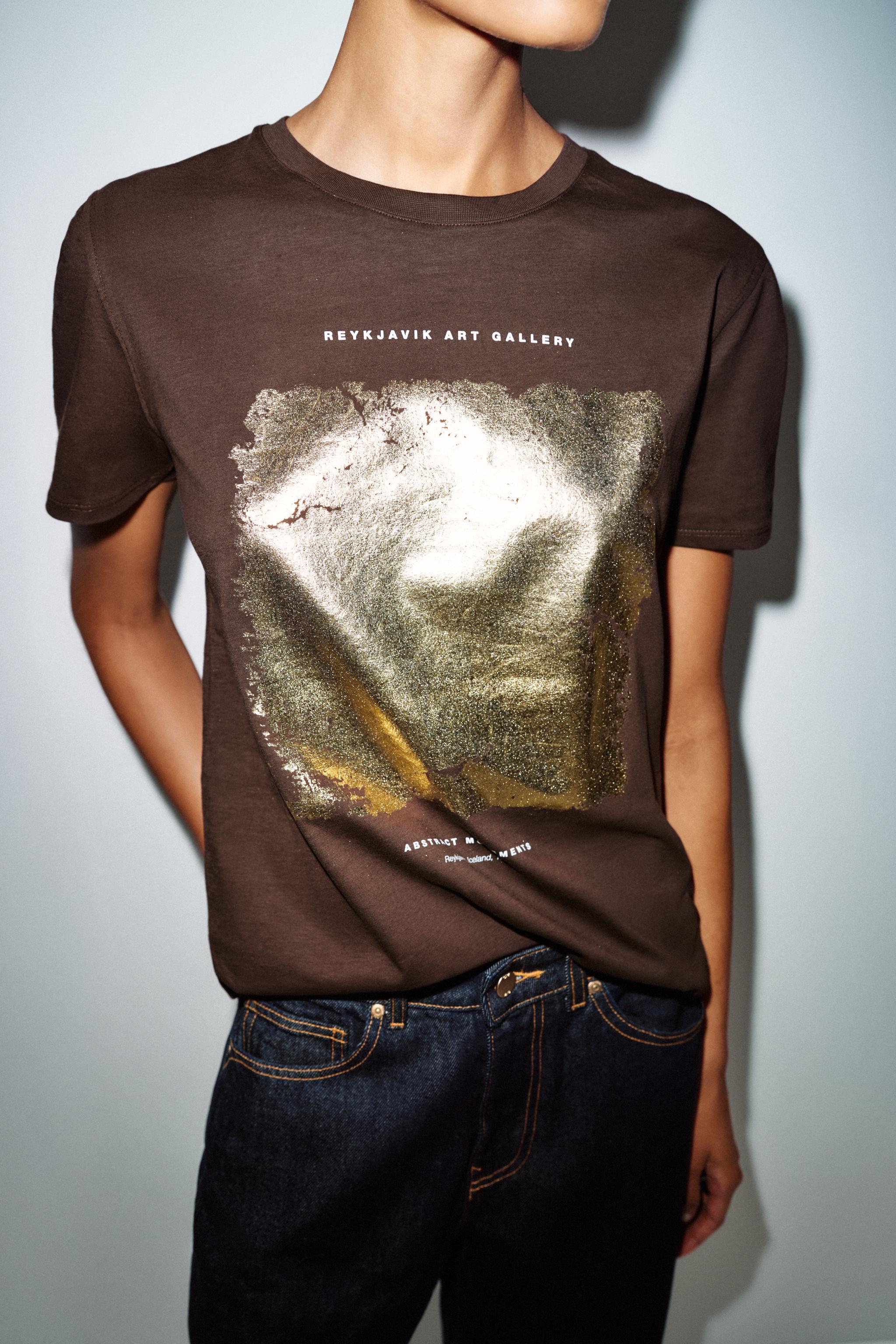 METALİK BASKILI T-SHIRT - Görsel 3